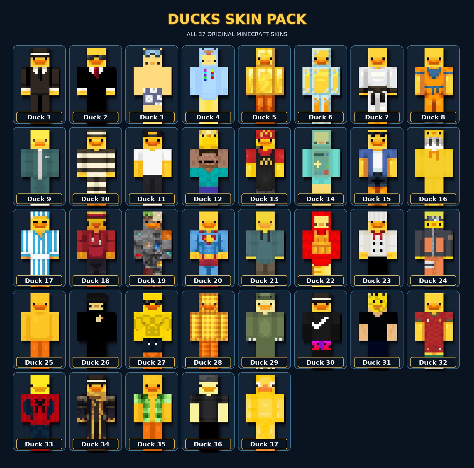 Duck Skins - Minecraft Bedrock Skins - CurseForge