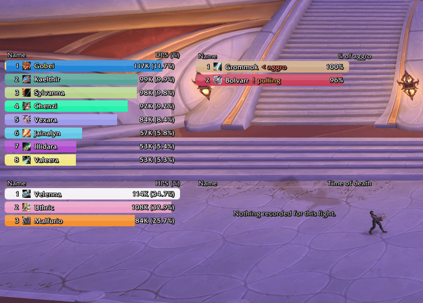 DPS, Threat and HPS panes in one window