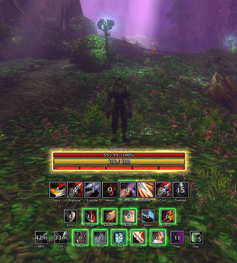 Rogue HUD for a Subtlety rogue