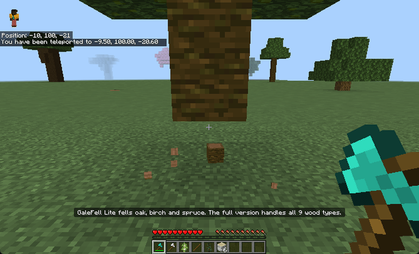 Thumbnail Woods outside the Lite list break normally, and a short note on the action bar says why.