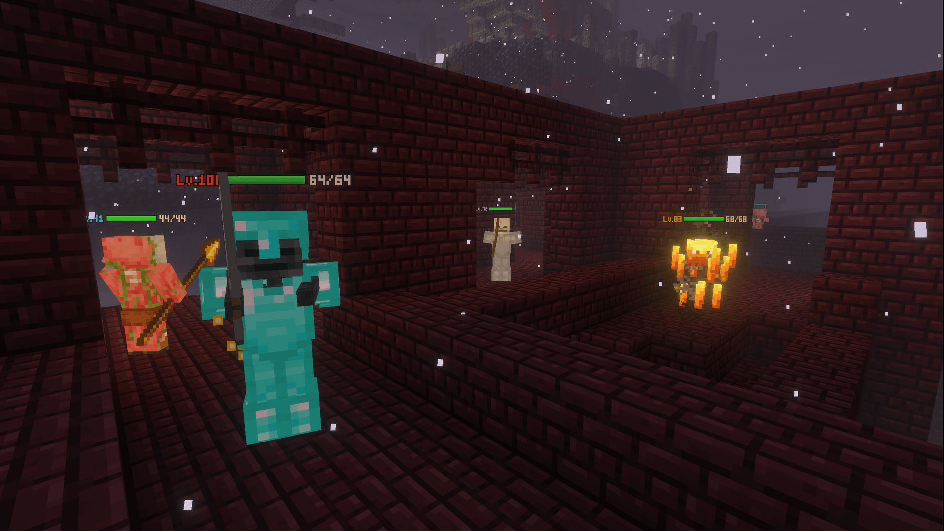 Wither skeletons, blazes and piglins get levels too.