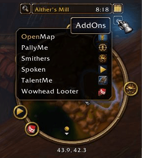 Thumbnail Use the draggable forge minimap button or Forever's numbered addon menu. You can hide the minimap button and still use the menu or /smithers.
