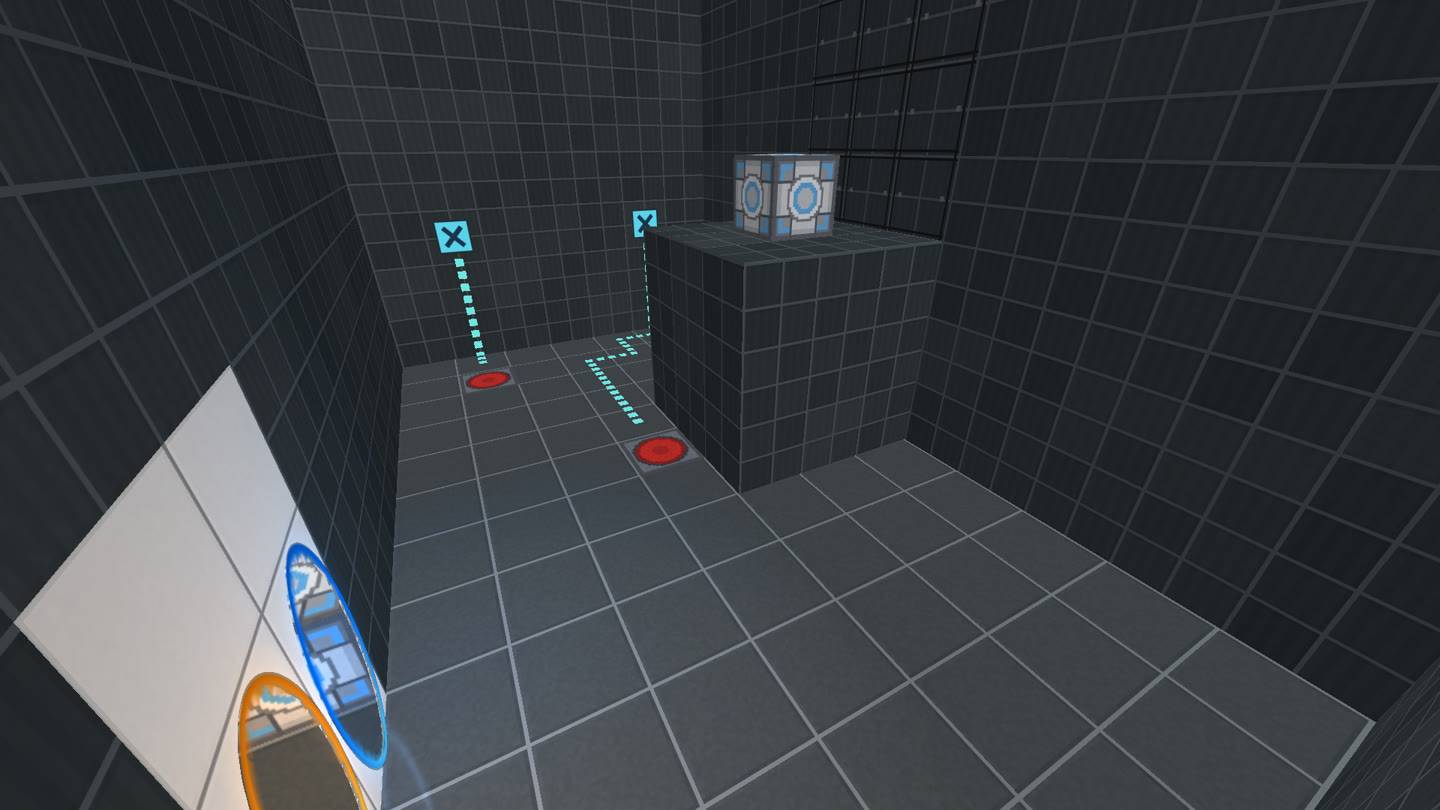 Thumbnail Portals on facing walls; think in both directions.