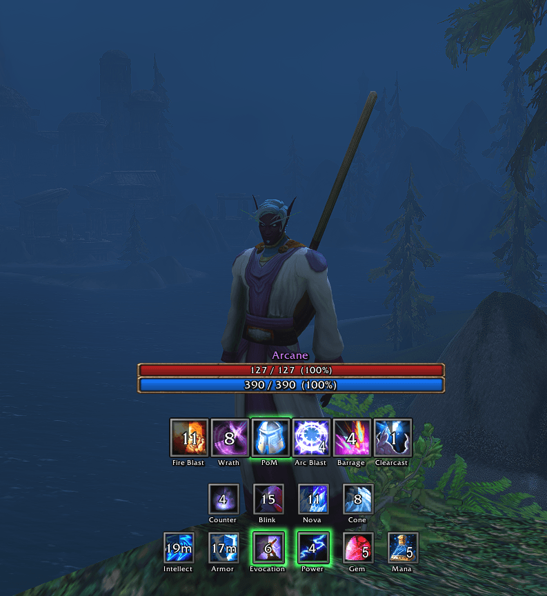 Mage HUD for an Arcane mage