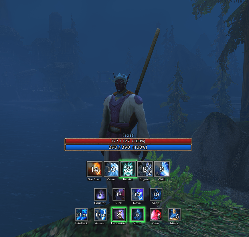 Mage HUD for a Frost mage