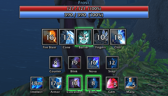 Mage HUD in the Smooth look