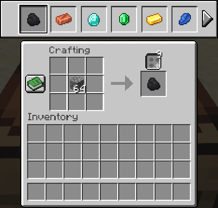 Choosing between six results at a crafting table