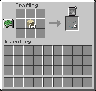 The choice button above the result slot
