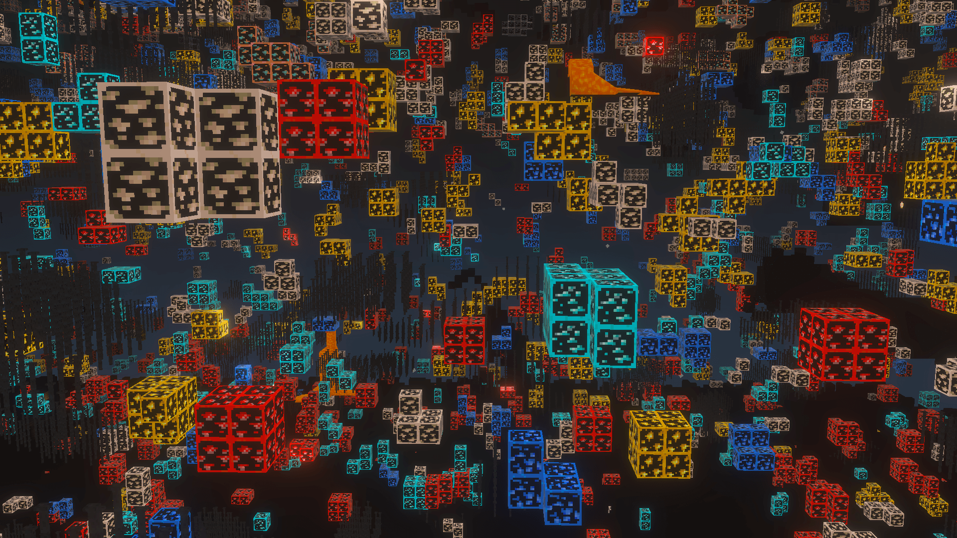 Glowing Ores With Vibrant Visuals