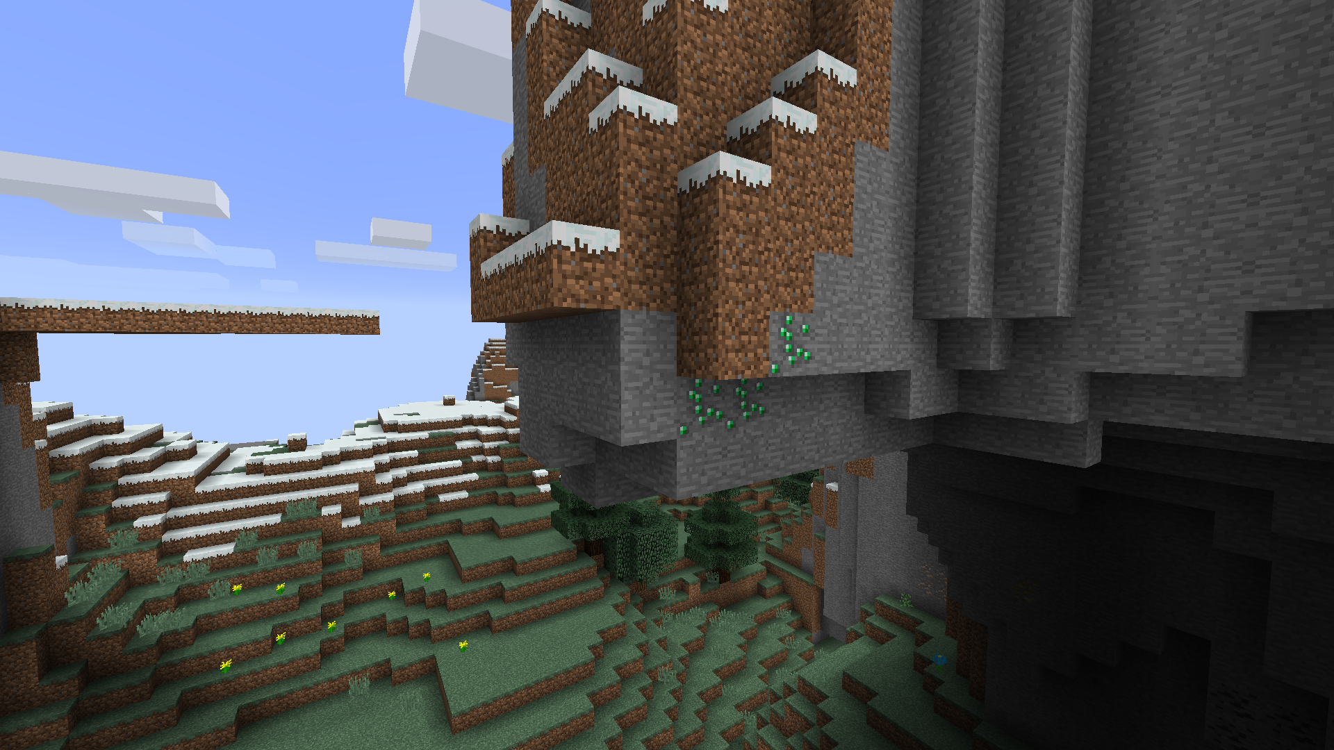 Emeralds can be found on all biomes.