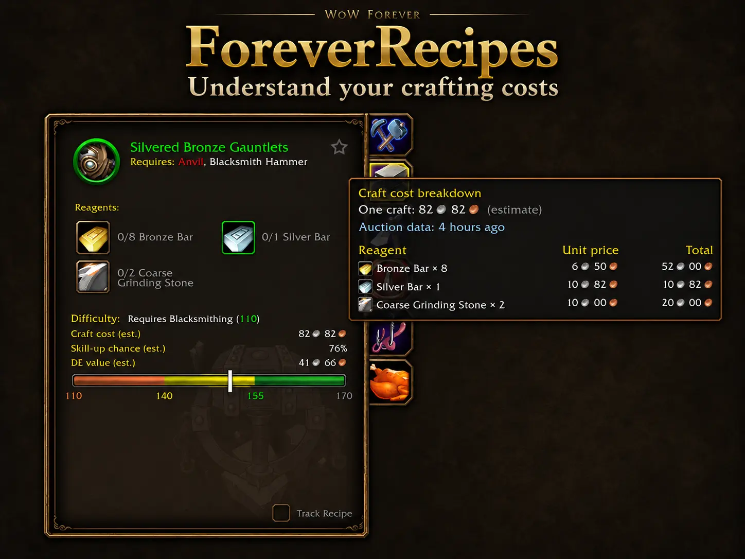 Understand your crafting costs