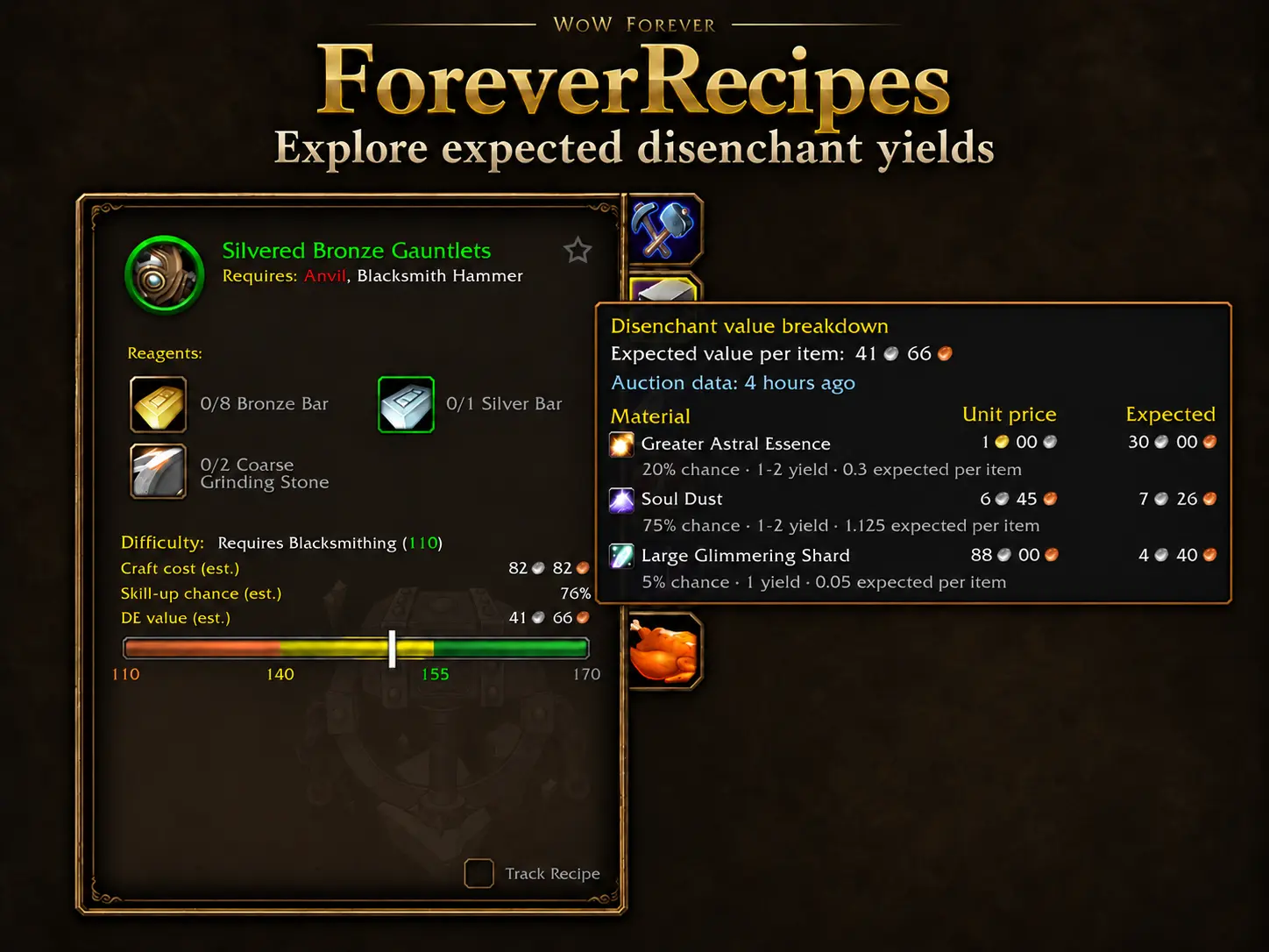 Explore expected disenchant yields