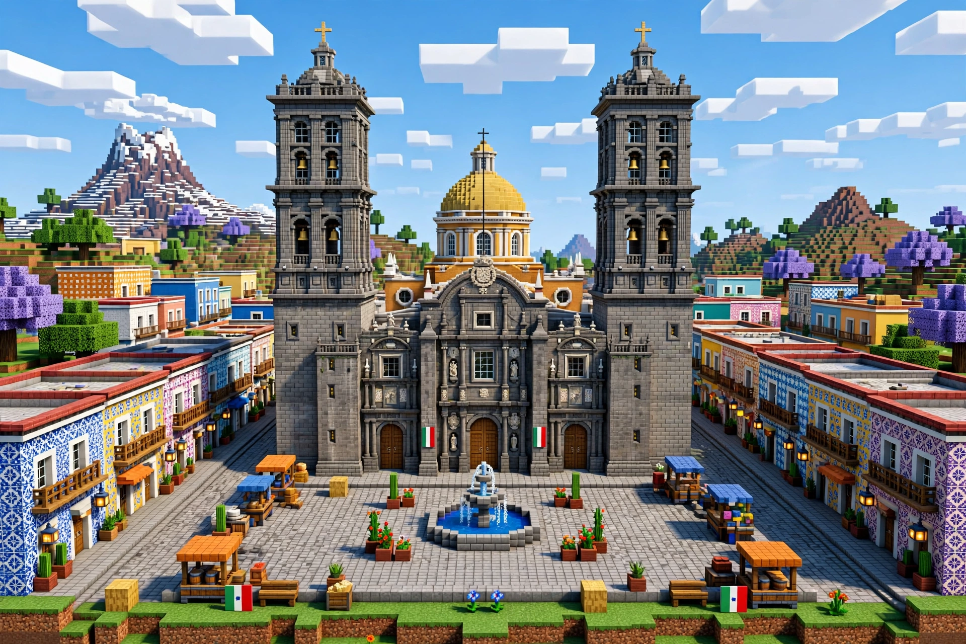 Cathedral Minecraft Block Cuidad de Puebla - Minecraft Bedrock Maps - CurseForge