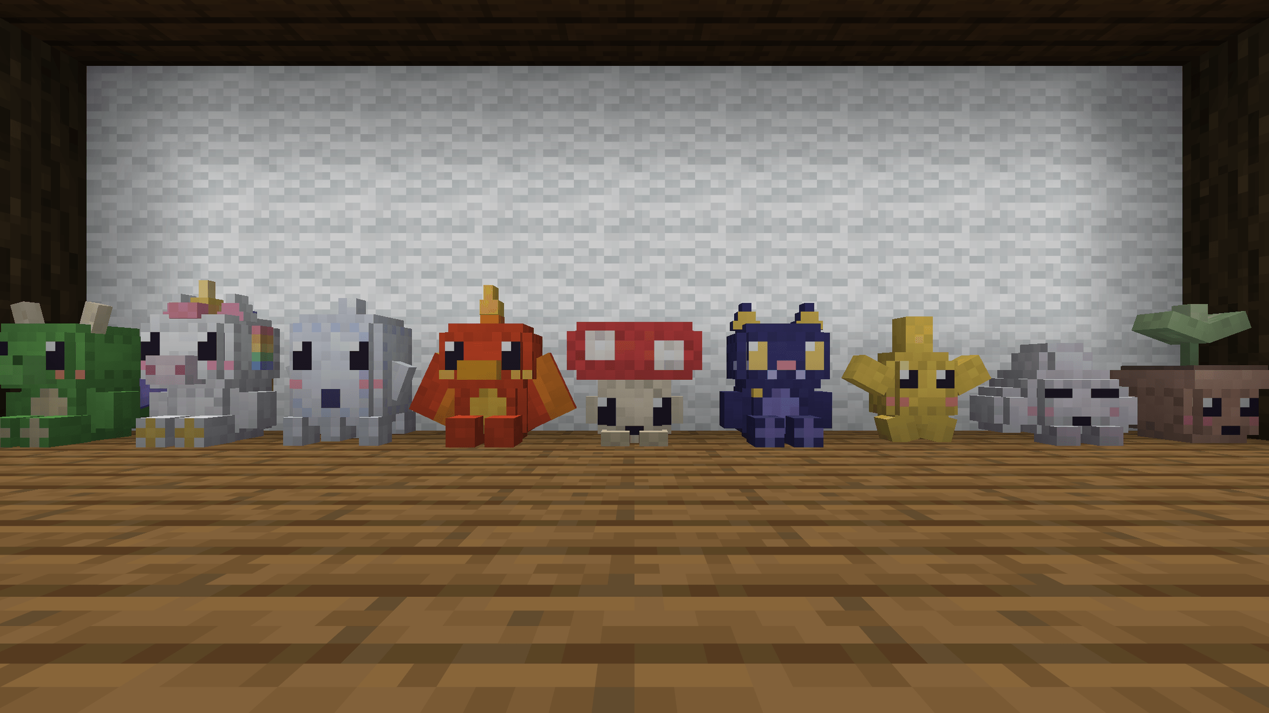 Fantasy plushies, captured in game