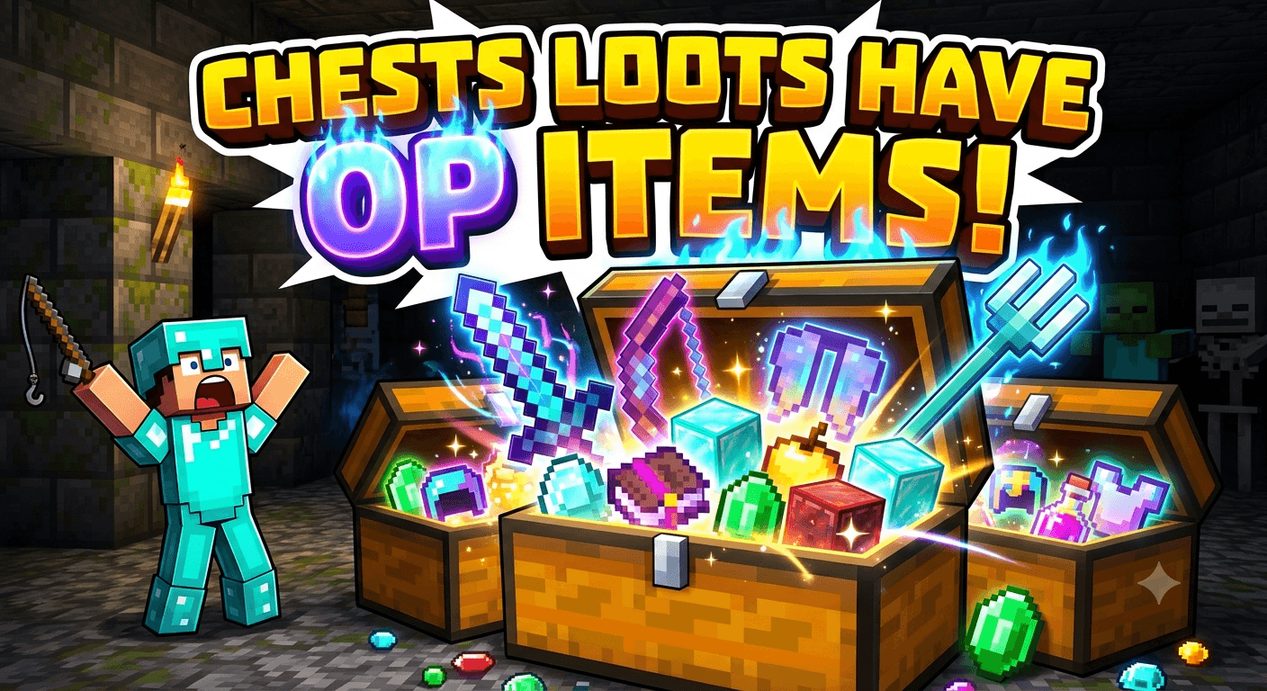 Chests Have OP Items [ YS ] | Minecraft PE Addons
