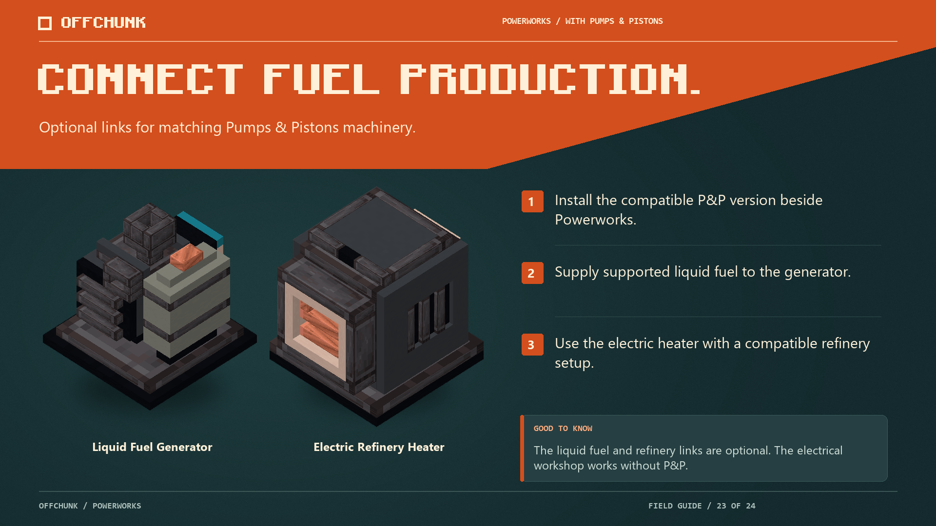 Thumbnail Combine Powerworks with the optional Pumps & Pistons integration.