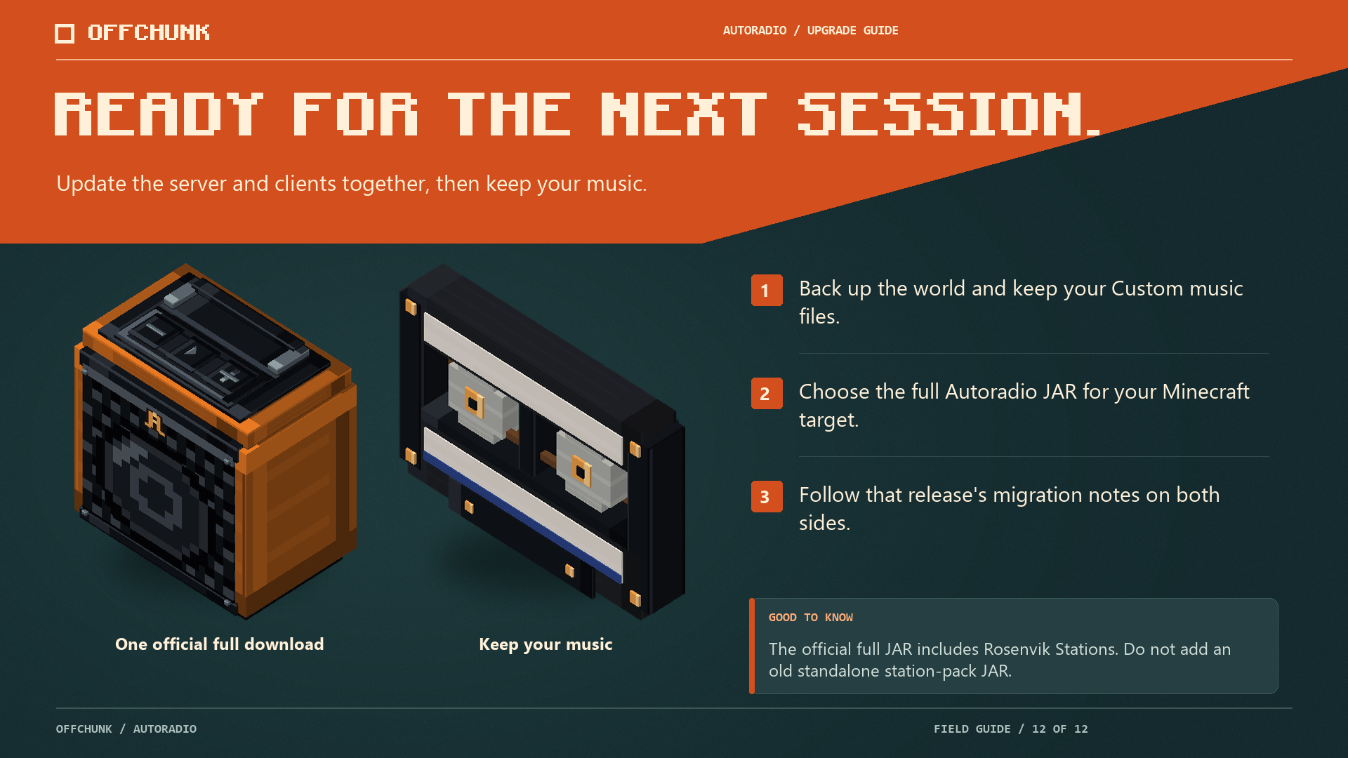 Thumbnail Update the server and clients together, then keep your music.