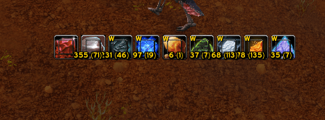 Thumbnail Carried ore and available Warband Bank ore. Bank entries are marked W.