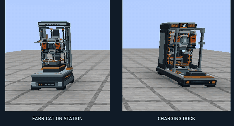 Detailed machine exteriors