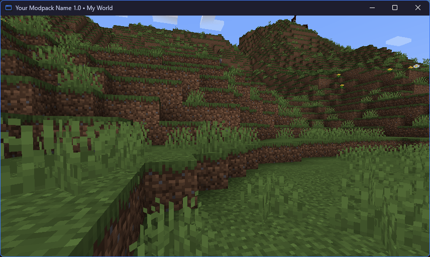 Thumbnail A separate title for singleplayer, here with {world}.