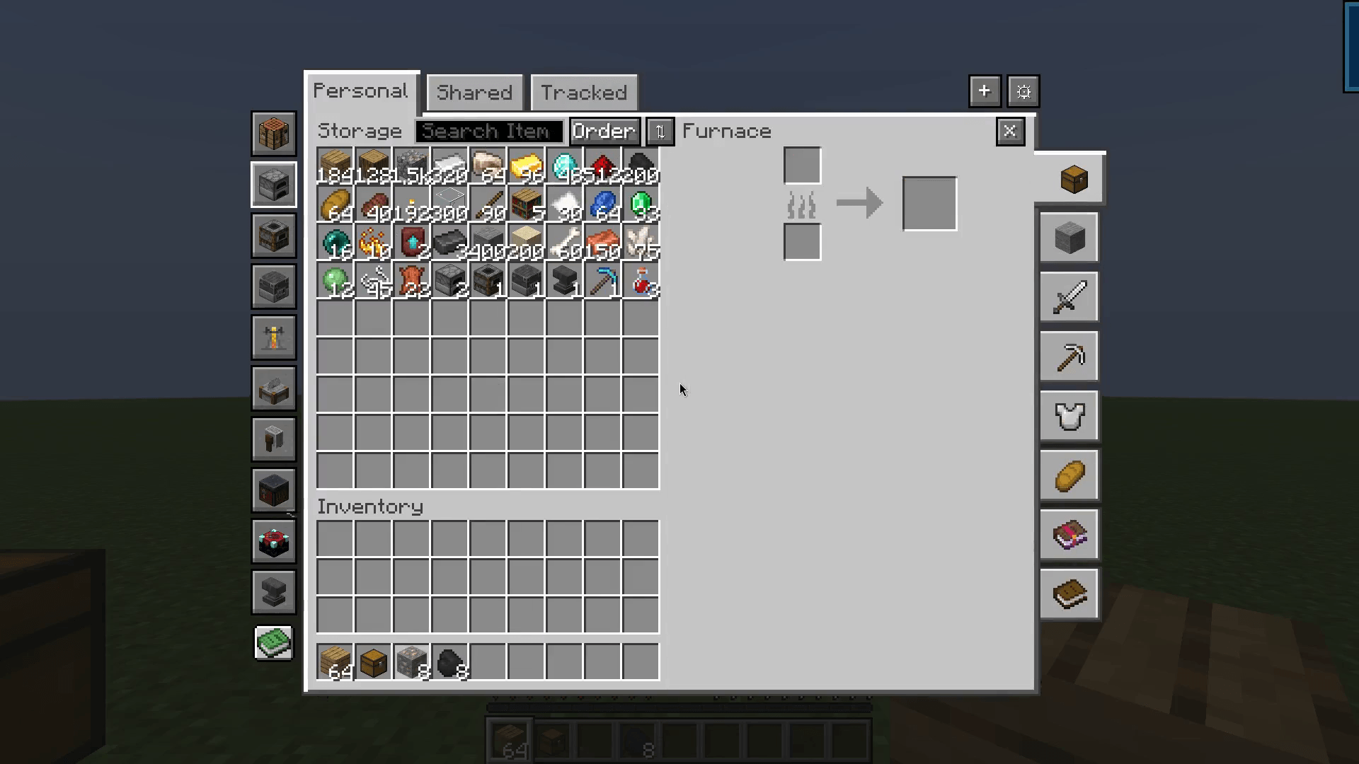 Crafting from Storage (Vanilla Theme)