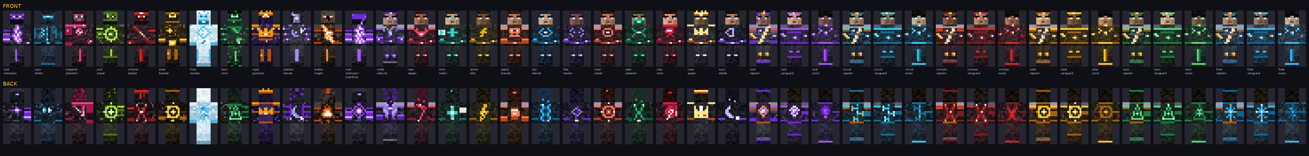 Neon Clash — 42 Dark Neon PvP Skins [Wave 1 Living Pack] - Minecraft ...