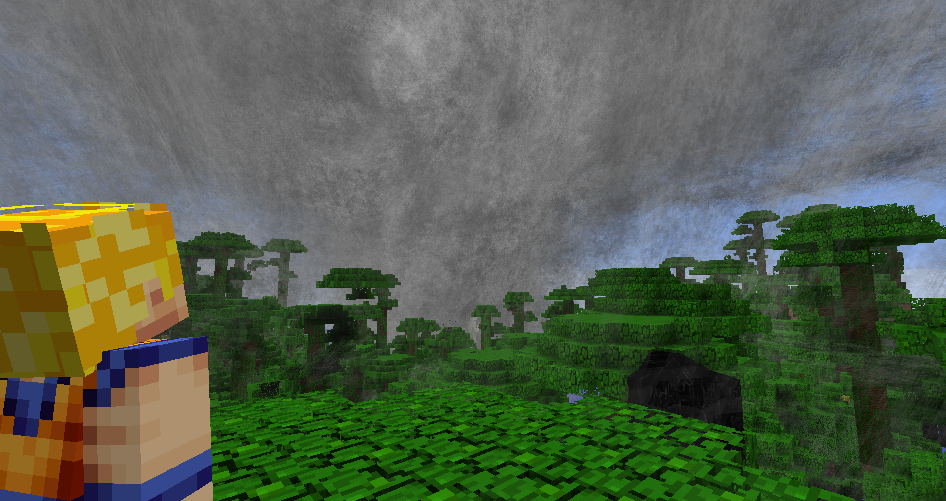 Diebybot watches as his home is destroyed by a tornado.
