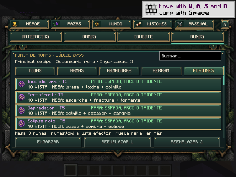 ZoneLevelUp r28 — Rune codex / Códice de runas (local test)