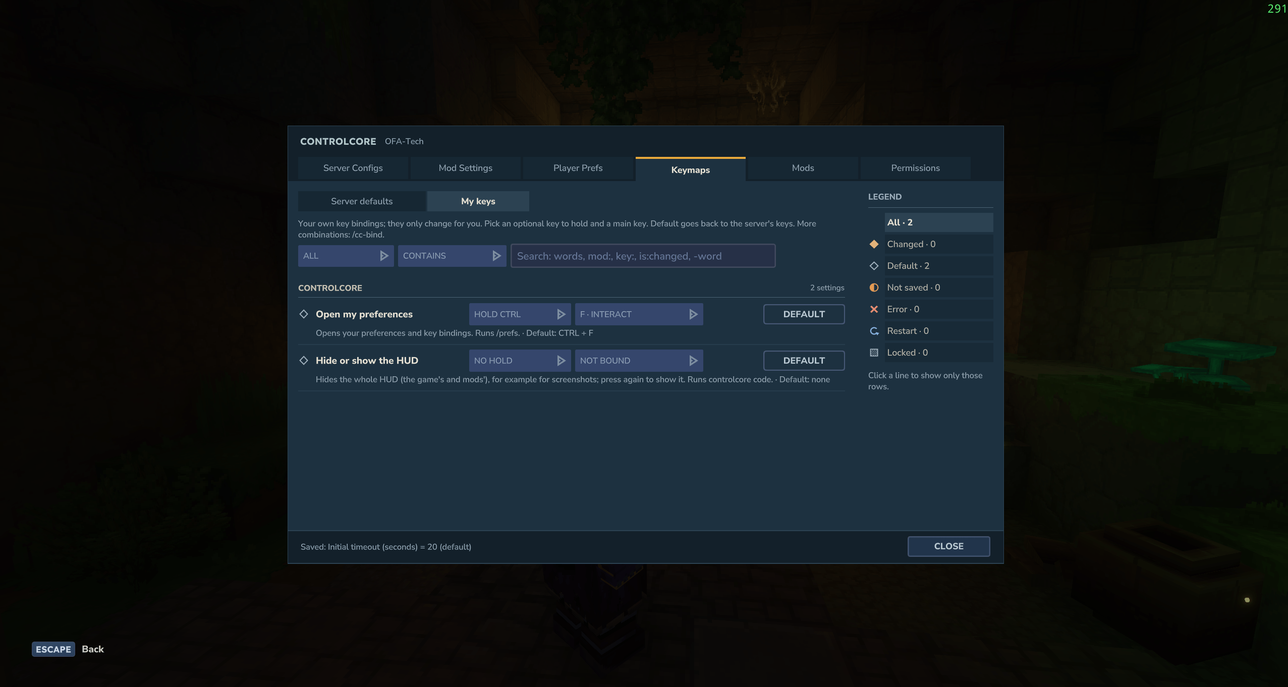 Keymaps: a player's own keys