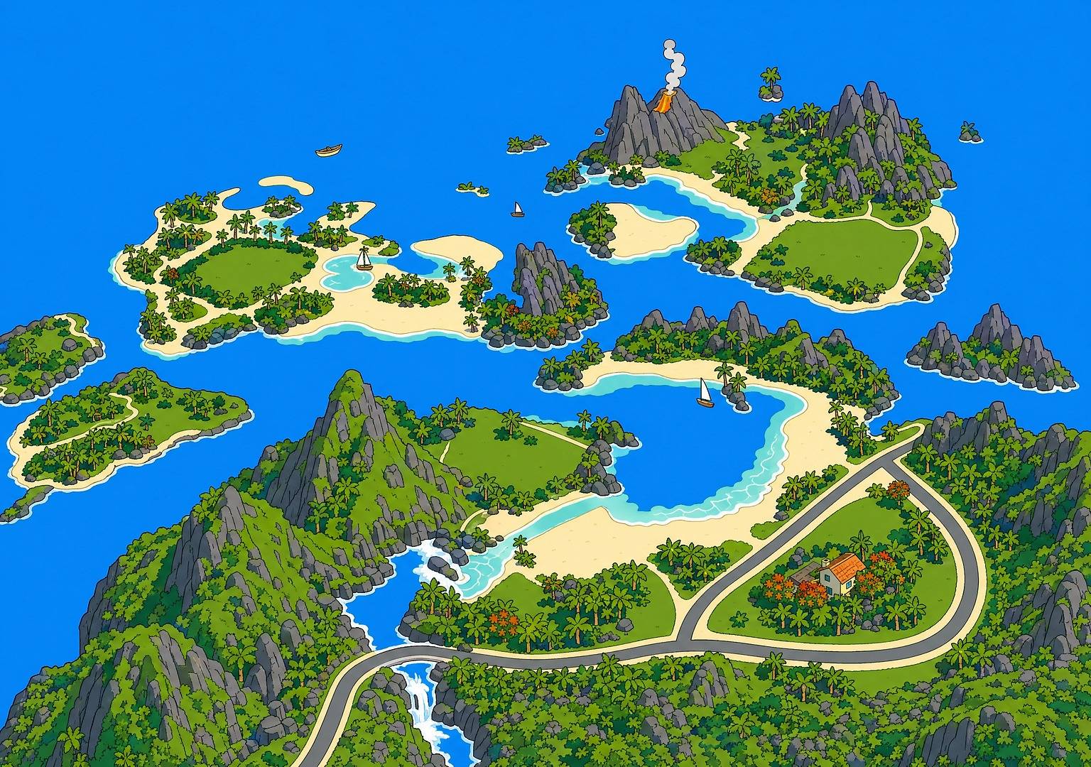 Sims Main Screen Sulani Reimagined - Cartoon Map Overhaul - The Sims 4 Worlds - CurseForge