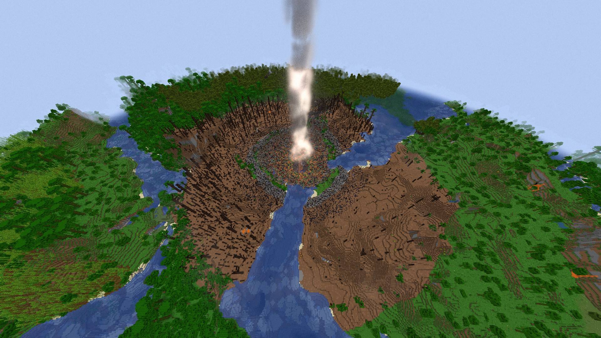 The crater from above