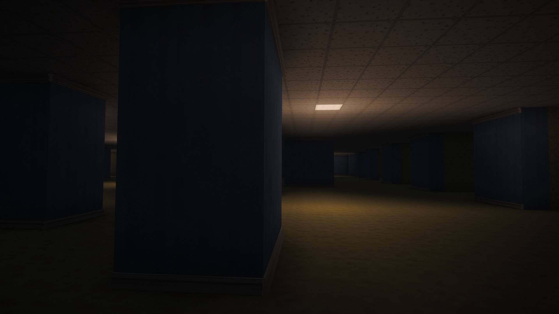 Thumbnail A corridor in the Blue Rooms. Captured in-game with optional Complementary Reimagined shaders.