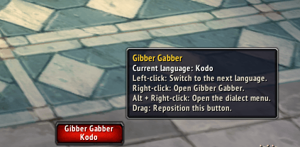 Thumbnail Switch languages from a movable mini button, or use mouse shortcuts to open Gibber Gabber and its dialect menu.