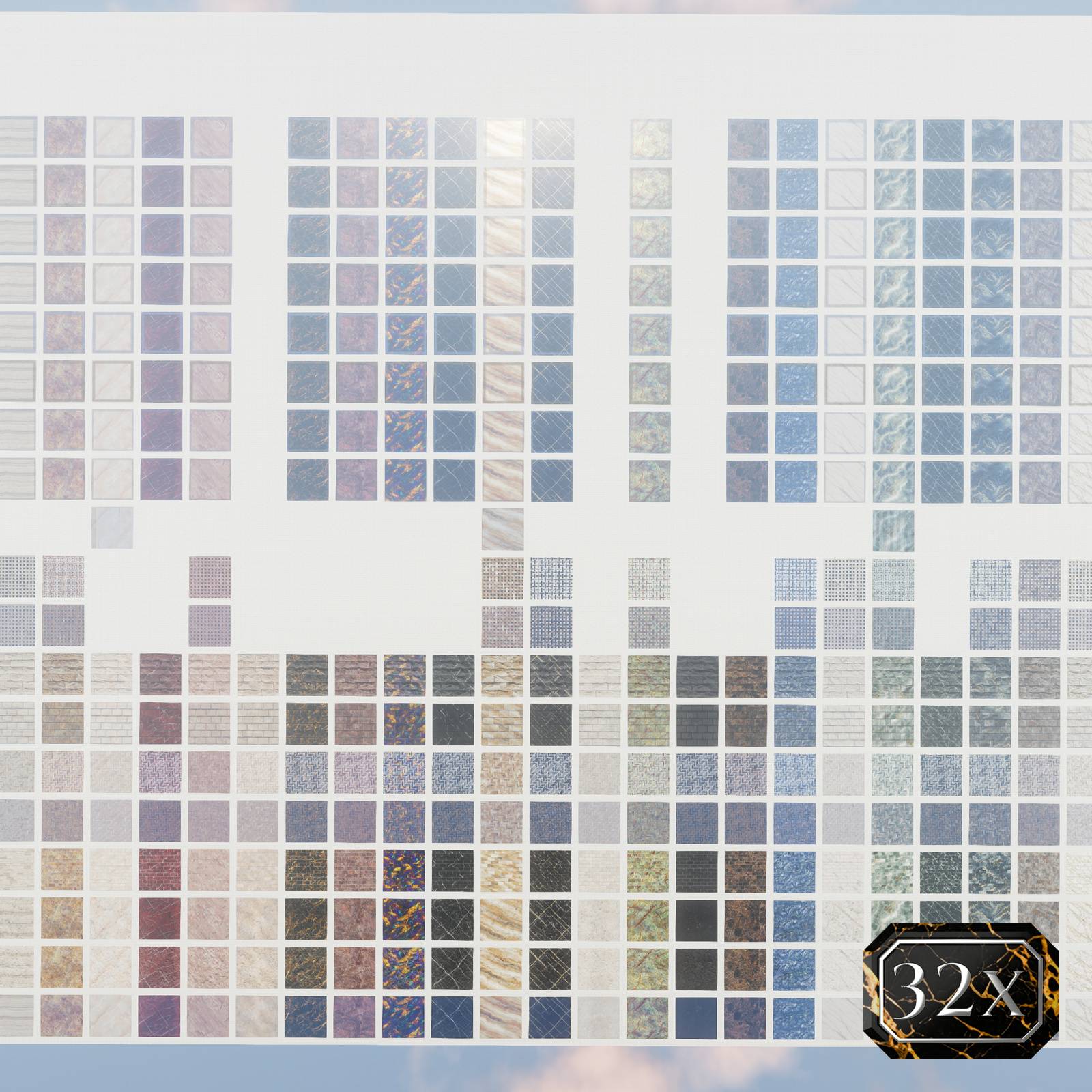 ERYDON Collection 32x stone palette and decorative finishes