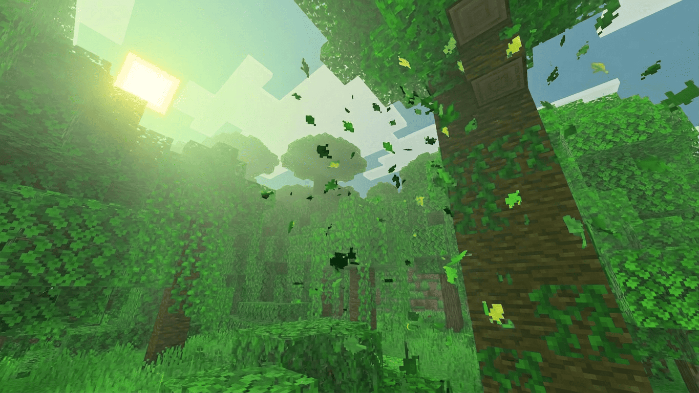 Different Minecraft Tree Textures 🍃 Falling Leaves - Minecraft Bedrock Addons - CurseForge