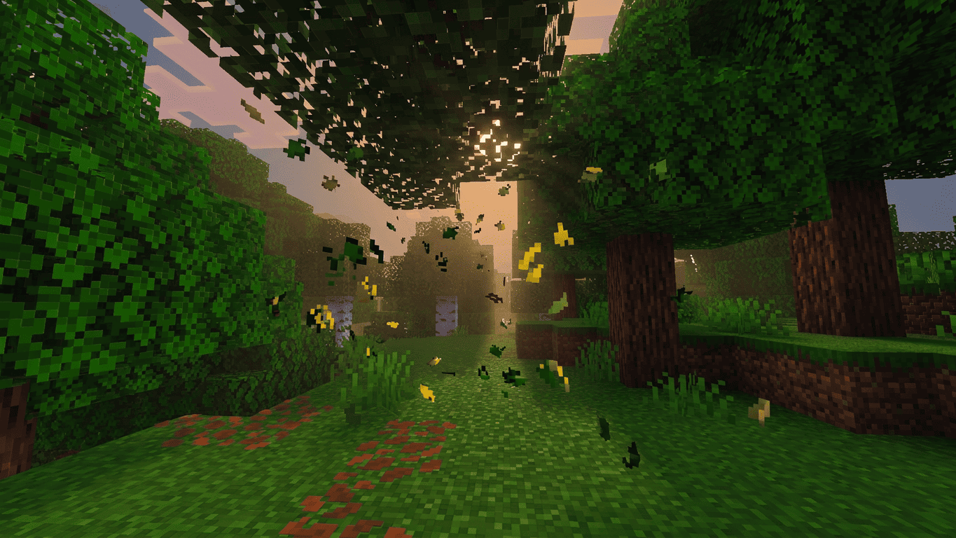 Different Minecraft Tree Textures 🍃 Falling Leaves - Minecraft Bedrock Addons - CurseForge