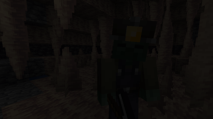 Undead Miner exploring a Dripstone Cave