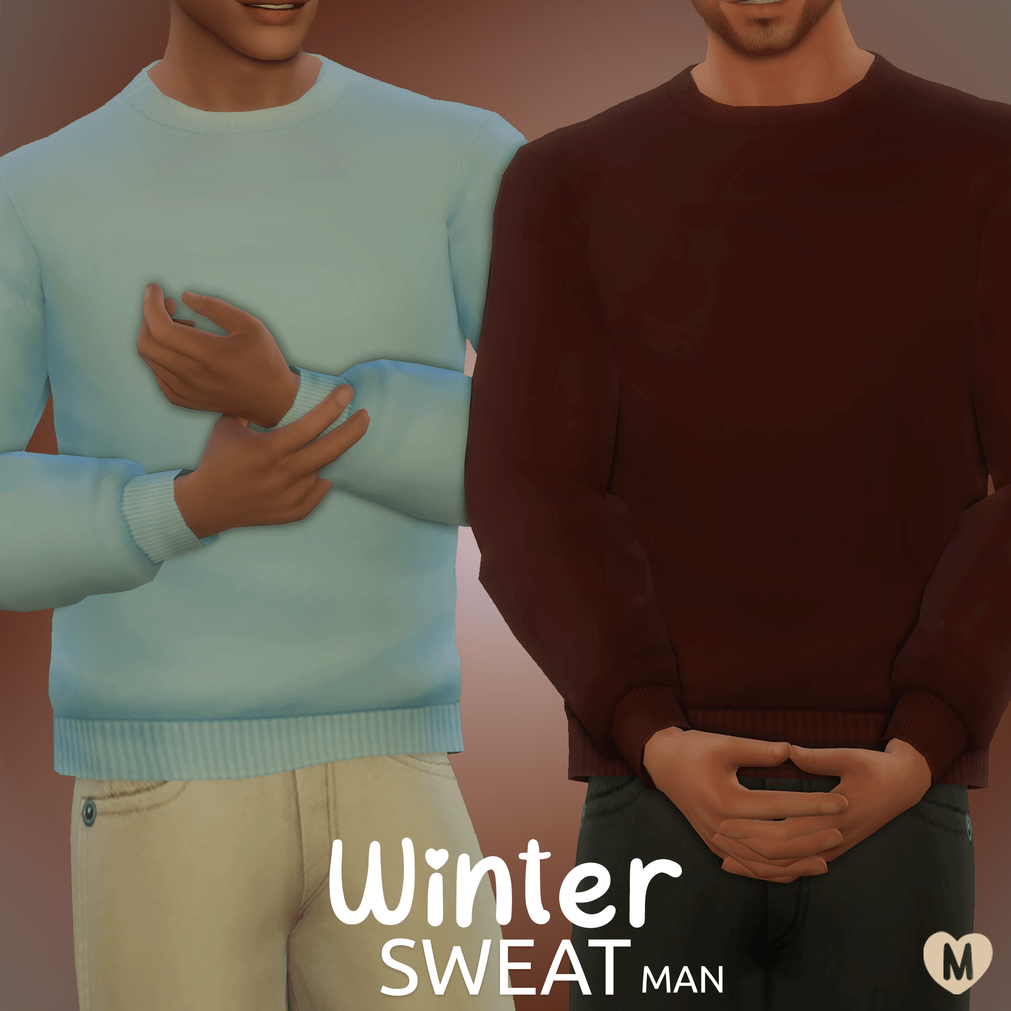 Minimalist-CC Winter Sweatshirt | Maxis Match Male Clothing | 19 ...