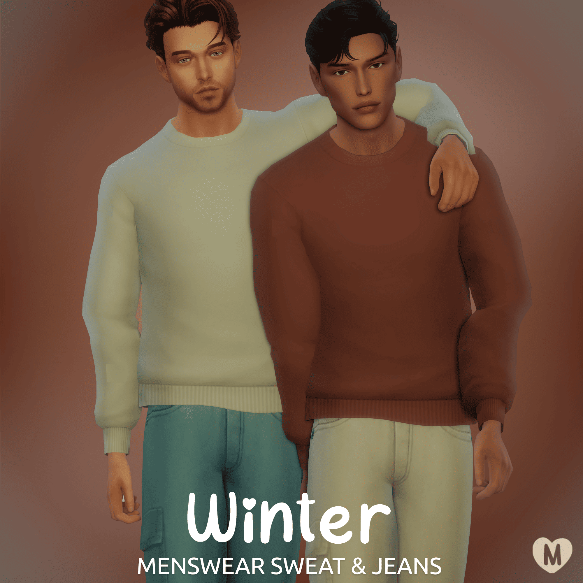 Minimalist-CC Winter Sweatshirt | Maxis Match Male Clothing | 19 ...