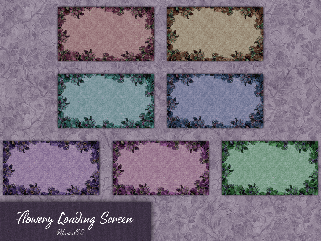 Sims Main Screen Flowery Loading Screen - The Sims 4 Mods - CurseForge