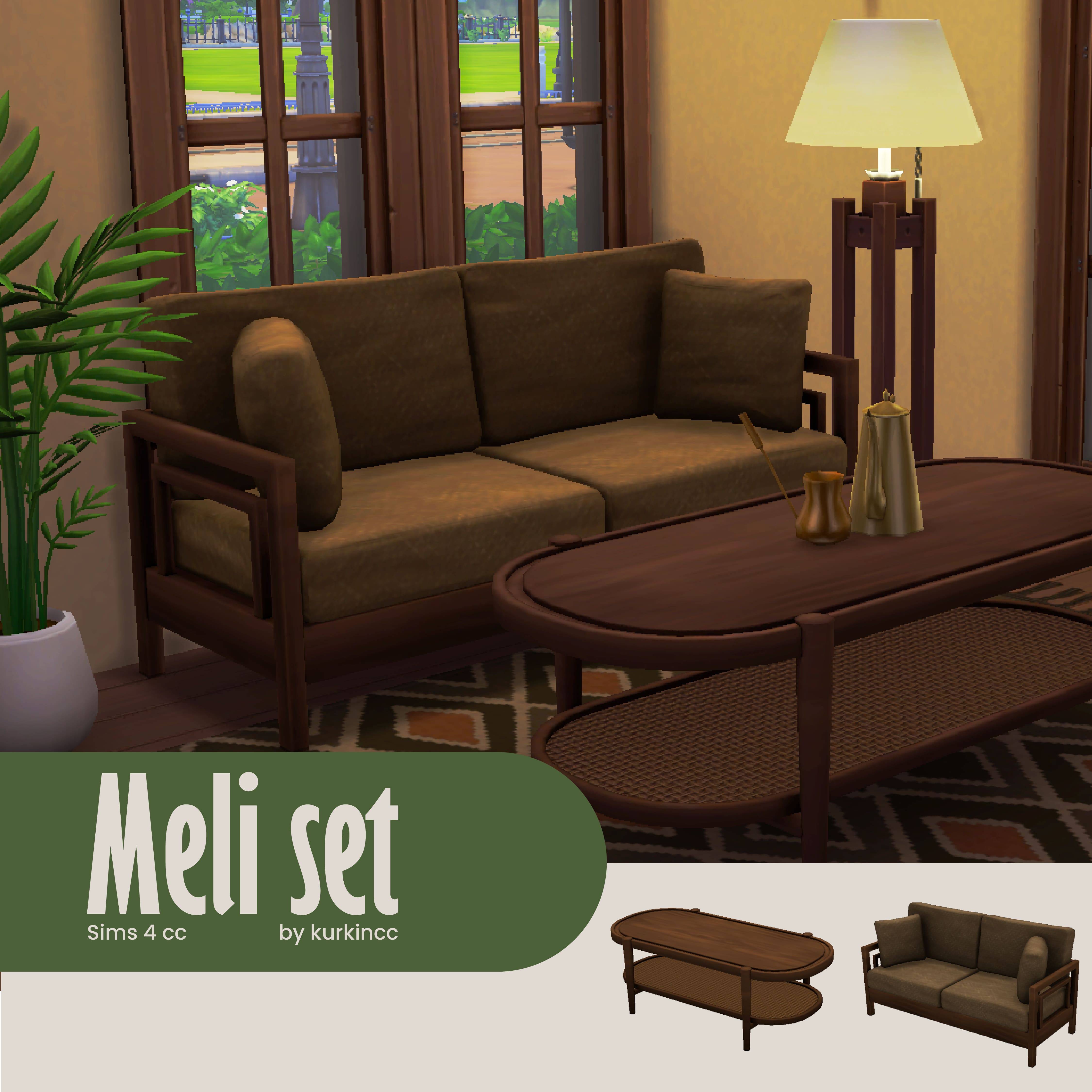 Meli Living Room Set - The Sims 4 Build / Buy - CurseForge
