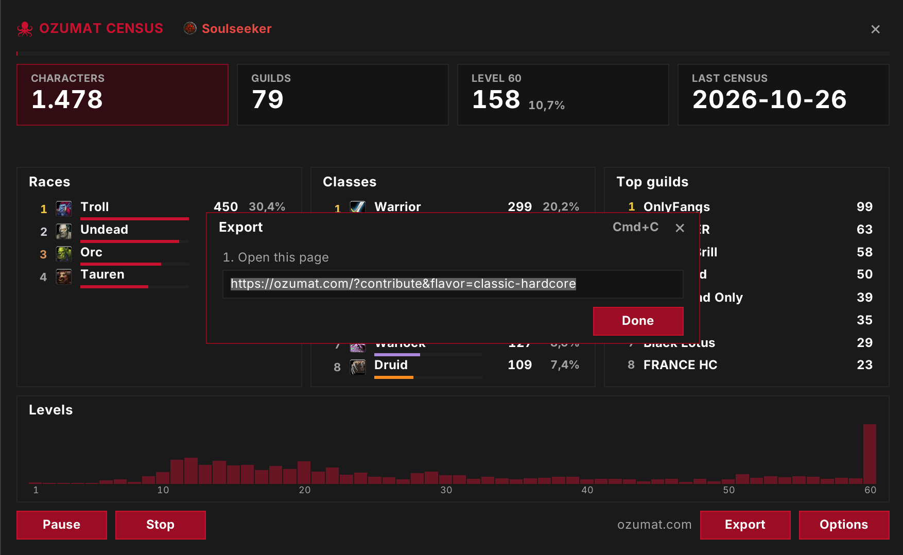 Thumbnail Shows export first step