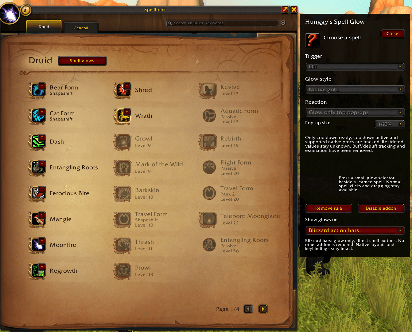 Thumbnail Spell Procs and CD alert, change the behavior directly on native spellbook