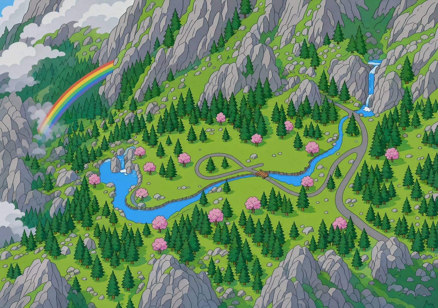 Sims Main Screen Glimmerbrook Reimagined - Cartoon Map Overhaul - The Sims 4 Worlds ...