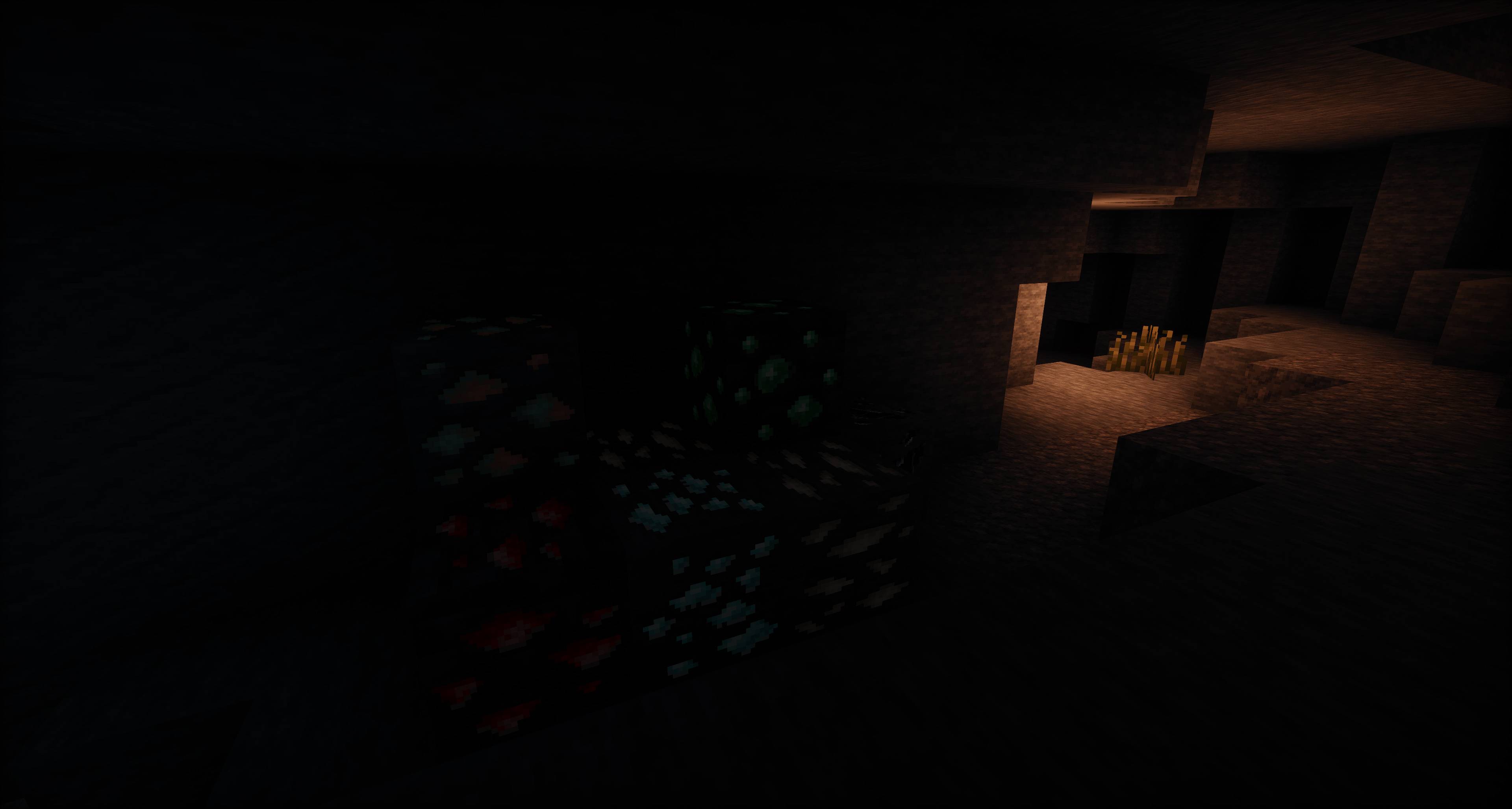 Thumbnail Soft ore colours beside a cave passage with warm lighting. Captured with Photon and Faithful 32x.