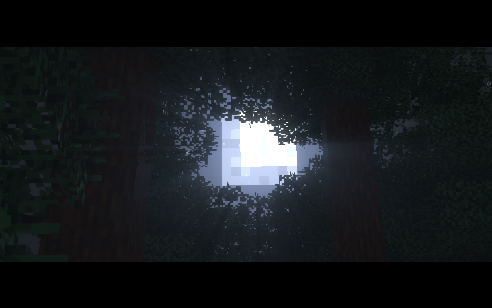 Sun/Moon rays and atmospheric lighting through the trees with oh shiny!