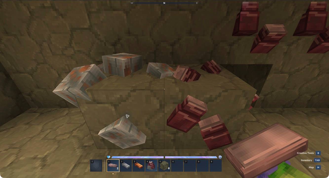 Thumbnail Native Hytale 0.7.4: an Optimium Ingot held beside Optimium and iron ore. Smelt one Raw Optimium into one ingot in a normal Furnace.