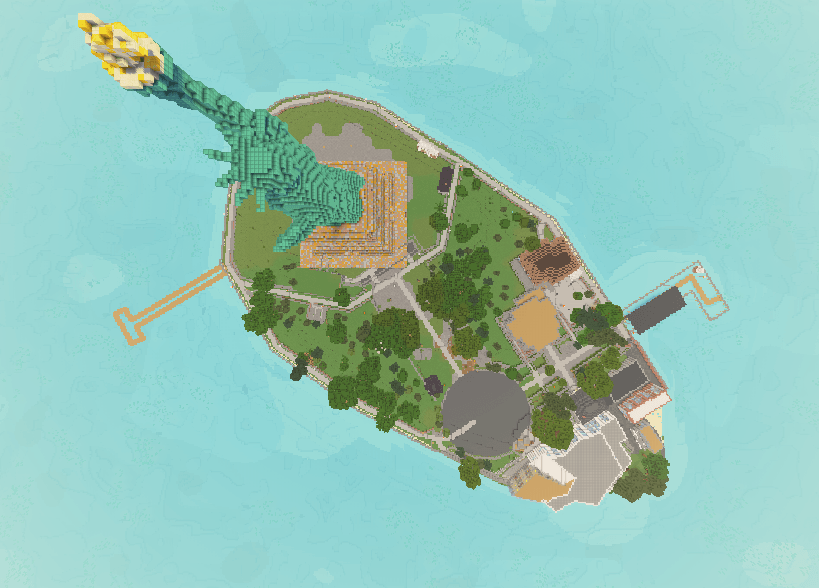 Statue of Liberty: Liberty Island Map - Minecraft Bedrock Maps - CurseForge