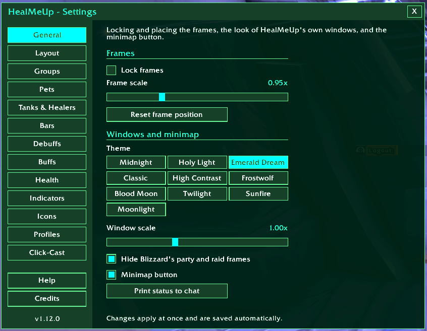 Basic Skining (themes) for the addon, will have more in future :)