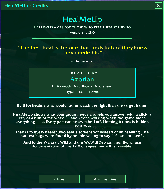 The credits window......hummm its me and me again lol